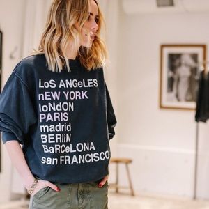 Anine Bing Permanent City Love Sweatshirt - Charcoal